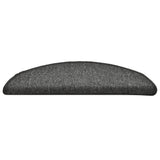 Stair Mats 15 pcs 56x17x3 cm Dark Grey Half Round 322368