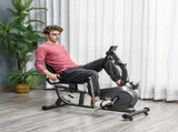 Recumbent Exercise Bike Recovery Exerciser, 8-Level Magnetic Resistance Stationary Bike with Pad T3398P349159
