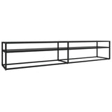 TV Cabinet Black Tempered glass, powder-coated steel Large 331731