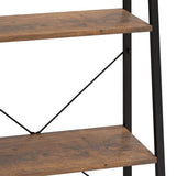 3-Tier Standing Shelf Dark Brown and Black 56x35x108 cm 336362
