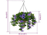 Artificial Flowers Purple 66 x 75 x 70 cm PE and Steel 42042383
