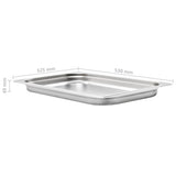 Gastronorm Containers 4 pcs GN 1/1 40 mm Stainless Steel 50879