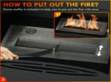 Freestanding Ethanol Fireplace, Steel Bioethanol Fireplace with Stainless Steel Flame Snuffer, 1.2L T3398P378802