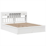 Bed Frame without Mattress White 180x200 cm Super King Solid Wood Pine 3323486