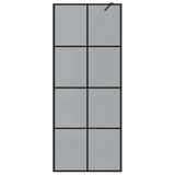 Walk-in Shower Wall Black 80 x 195 cm Tempered Glass 42022047