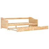Pull-out Sofa Bed Frame without Mattress Pinewood 90x200 cm 283150