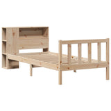 Bookcase Bed without Mattress 75x190 cm Small Single Solid Wood Pine 3321676