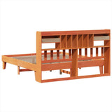 Bed Frame without Mattress Wax Brown 200x200 cm Solid Wood Pine 3308833