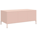 ZNTS Coffee Table Pink 101.5x50x43.5 cm Cold-rolled Steel 851275