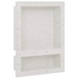 Shower Niche with 2 Compartments Matt White 41x51x10 cm 151396