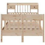 ZNTS Bed Frame without Mattress 135x190 cm Solid Wood Pine 3323275