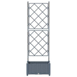 Garden Planter LiGht Grey 40 x 40 x 125.5 cm PP 42002881