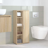 Bathroom Cabinet with Roll Holder Sonoma Oak 39x22x90 cm 858526