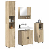 Bathroom Furniture Set 4 pcs Sonoma Oak Engineered wood & Metal 3392965