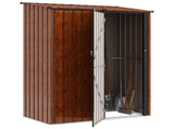 Garden Sheds Brown 153.5 x 86 x 200 cm Metal 42011300