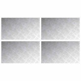 Stair Tread Rectangular 4 pcs Silver 70 x 40 cm Aluminium 4104330