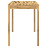 Garden Bar Table White 141 x 80.5 x 105 cm Solid Acacia Wood 901723