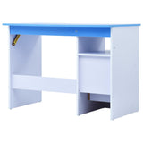 ZNTS Children Drawing Study Desk Tiltable Blue and White 287446