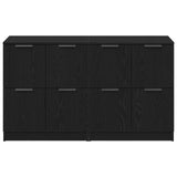 Sideboard 2 pcs Black Oak 60 x 30 x 70 cm Engineered Wood 3333073