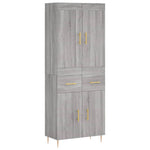 Highboard Grey Sonoma 69.5x34x180 cm Engineered Wood 3199871