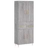 Highboard Grey Sonoma 69.5x34x180 cm Engineered Wood 3199871