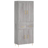 Highboard Grey Sonoma 69,5x34x180 cm Engineered Wood 3199871