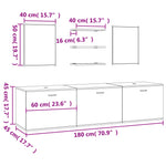 ZNTS 6 Piece Bathroom Furniture Set Oak Engineered Wood 242566