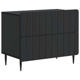 Bedside Cabinet Black 62 x 34.5 x 49.5 cm Engineered Wood 894316
