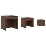 Nesting Tables 3 pcs Brown Oak Engineered Wood 815227