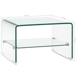 Coffee Table Clear 50x45x33 cm Tempered Glass 284744