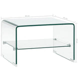 Coffee Table Clear 50x45x33 cm Tempered Glass 284744