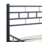 ZNTS Bed Frame without Mattress Black Steel 200x200 cm 285281