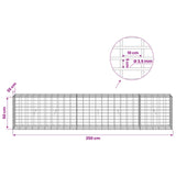 Gabion with 3.5 mm Wire and 5x10 cm Mesh 250x30x50 cm 3462695