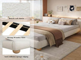 Upholstered bed, 4ft6 double bed 135190cm, Sturdy bed slats, Comfortable soft bed, Boucle N604P390167W