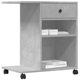 Printer Stand with Wheels Concrete Grey 60x40x68.5 cm 840642