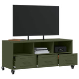 TV Cabinet Olive Green 100.5x39x43.5 cm Steel 846696