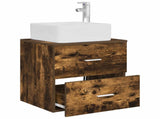 Wall-Mounted Sink Vanity Smoked Oak 53 x 34.5 x 63 cm 890290