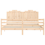 Bed Frame without Mattress Super King Size Solid Wood 3194196