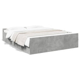 Bed Frame with Drawers without Mattress Concrete Grey 160x200 cm 3280282