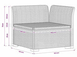 1-Seater Garden Sofa Rattan Look PP White 8011814