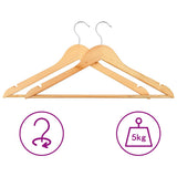 50 pcs Clothes Hanger Set Non-slip Hardwood 289912