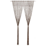 ZNTS Macrame Curtain Taupe 140x240 cm Cotton 323979