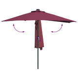 Garden Parasol Bordeaux Red 294 x 150 x 224 cm 42003271