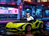 Lamborghini Sian Licensed 12V Kids Electric Ride On Car 2 Motors Toy Car with Remote Control Music T3398P348292