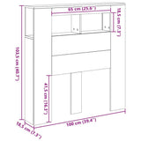 LED Headboard Artisan Oak 100x18.5x103.5 cm Engineered Wood 857683