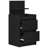 Bedside Cabinet with 2 Drawers Black 38x34x80 cm 861357