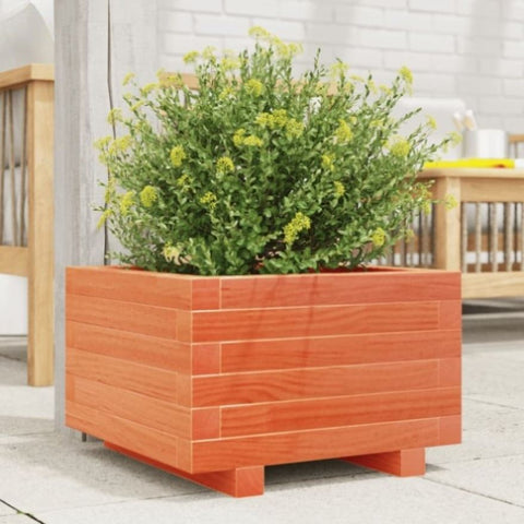 ZNTS Garden Planter Wax Brown 40x40x26.5 cm Solid Wood Pine 847290