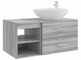 Bathroom Furniture Set 2 pcs Grey Sonoma Engineered Wood 3403917