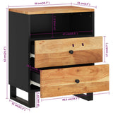 Bedside Cabinet 50x33x62 cm Solid Wood Acacia&Engineered Wood 350665