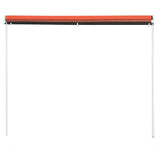 Retractable Awning 100x150 cm Orange and Brown 145893